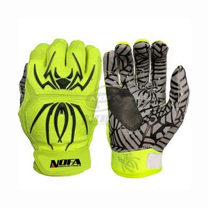 Guantes de Béisbol Personalizados de Cuero Negro/Blanco, Acolchados, Transpirables, con Cierre de Hebilla Ambidiestro, Tejido de Punto, Profesionales - Product Image 1