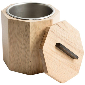 Handmade Wood Ice Bucket with Double Wall Stainless Steel Liner Wooden Wine Cooler for Hotel Bar and Home Party Accessories - Product Image 5