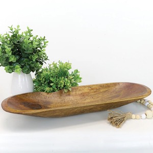 ชามไม้ทำมือ ดีไซน์มินิมอล สำหรับเสิร์ฟอาหารที่บ้าน งานไม้แบบไม่เคลือบ - Product Image 1
