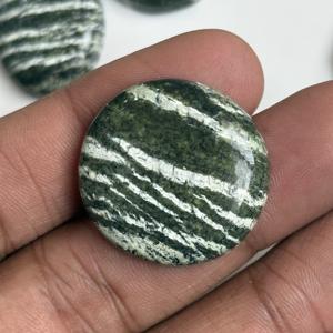 Cabujón de Jaspe Cebra Verde Natural Pulido, Gema Suelta en Forma Ovalada, de Pera y de Forma Libre, Piedra de Diseño para Joyería - Product Image 5