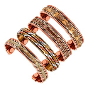 Pack de Bracelets Holistiques Bio-Énergétiques en Cuivre pour Poignet, Magnétisés pour le Soin des Articulations, avec Inscription « Elle Croyait Qu'Elle Peut » - Product Image 5