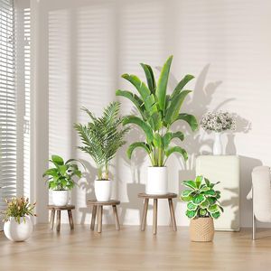 Supports à plantes en bois de style Mid-Century Modern, lot de 3, supports individuels pour pots de fleurs de 6 à 12 pouces, tabourets pour plantes d'intérieur - Product Image 5