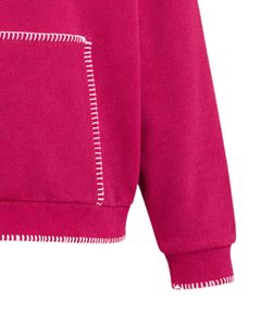 Sudadera con Capucha Rosa Oversize para Hombre, con Bolsillo Canguro, Estilo Casual Urbano, Sudadera Gruesa de Invierno, Fabricante OEM - Product Image 6