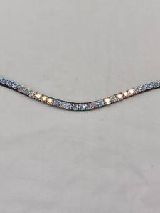 Frontal en cuir de qualité supérieure avec cristaux Preciosa, taille personnalisée, pour cheval, meilleurs accessoires équestres, meilleur prix de gros. - Product Image 4