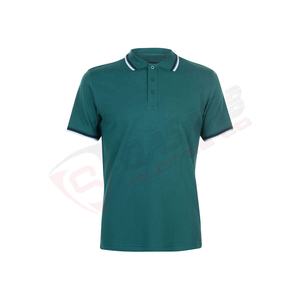 T-shirt polo brodé de logo en polyester 100% coton T-shirt polo à col rayé en coton personnalisé pour hommes avec couleurs personnalisées - Product Image 6