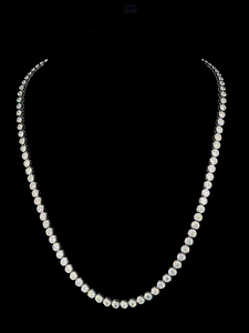 Collar de tenis con diamantes CVD Pure Brilliance engastados en plata 925, 15-16 CT, elegancia atemporal, joyería para alfombra roja - Product Image 3