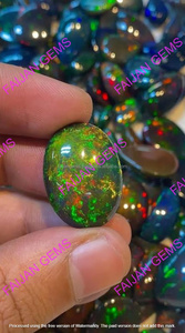 Opale noire éthiopienne FAIJAN GEMS 100 % naturelle de haute qualité, évaluée par un tiers, cabochon de forme mixte, taille personnalisable - Product Image 5
