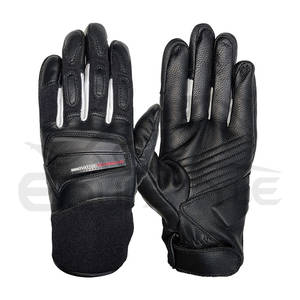 Gants de moto en cuir véritable vintage à doigts complets, gants de course avec logo personnalisé, fourniture OEM en gros, protection des articulations, gants de moto - Product Image 1