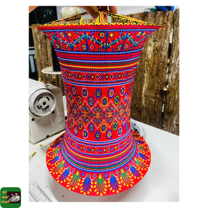 Lanterne en brocart Hmong, cadre en coton, faite à la main, durable, pour la décoration ethnique des maisons d'hôtes, les expositions culturelles du Nouvel An du Quang Nam, vente au détail - Product Image 3