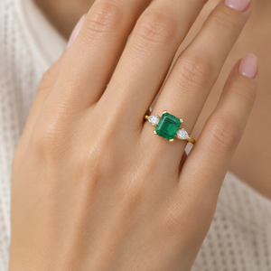 Anillo de Lujo con Tres Piedras de Diamante Cultivado en Laboratorio y Corte Pera, Chapado en Rodio, Certificado IGI, Anillo de Fiesta, Joyería Personalizada OEM - Product Image 3