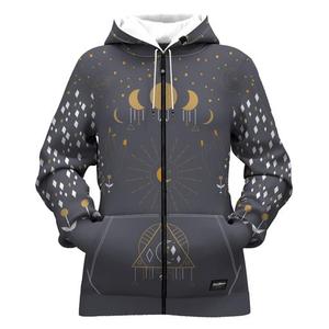 Sudadera con Capucha y Cremallera para Hombre, Estampado por Sublimación con Diseño de Galaxia, Tejido de Poliéster, Ropa Urbana de Otoño - Product Image 3