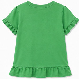 Soft Touch Girls Short Sleeve O-Neck Knitted T-Shirt Comfortable Lightweight Fabric Trendy Casual Kids Clothing - Product Image 2