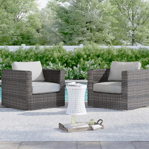Chaise de patio confortable entièrement assemblée avec coussins moelleux pour la détente en plein air - Product Image 1