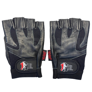 Gants de sport respirants unisexes à demi-doigts en PU, poids 0,5 kg, pour musculation, avec poignées et fermeture à boucle réglable pour le fitness - Product Image 2