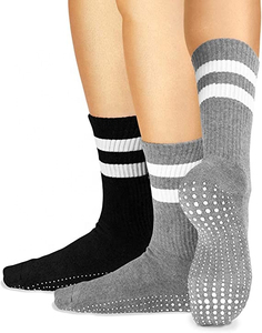 High Quality Custom Logo Knee High Spandex/<b>Polyester</b> <b>Socks</b> with Cotton Liner-Eco-Friendly Breathable Durable for Yoga & Sports - Product Image 1