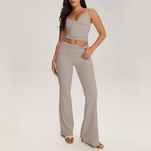 Leggings de fitness et yoga pour femmes, 3 pièces, sans couture, taille haute, respirants, en Spandex/Nylon, 220g, avec poches intégrales, vente en gros - Product Image 4
