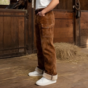 Pantalon en cuir pour homme avec logo personnalisé, nouveau design, best-seller, vêtements décontractés, couleur unie, pantalon en cuir pour homme avec votre propre logo - Product Image 4