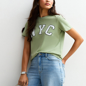 เสื้อยืดพิมพ์ลายพัฟฟ์สำหรับผู้หญิงรุ่นใหม่ ผ้าฝ้ายพรีเมียม สวมใส่สบาย น้ำหนักเบา ระบายอากาศได้ดี เสื้อผู้หญิง รับสกรีนโลโก้ - Product Image 5