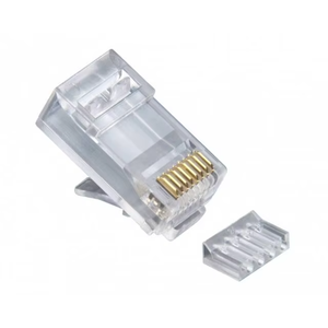 Connecteur RJ45 8P8C traversant, tête cristalline, Cat5e Cat6 Cat6a UTP, prise modulaire transparente colorée pour câbles de communication - Product Image 3