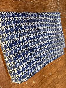 Modern Blue Serpentine Pattern Textile Cosmetic Bag Medium Size Zipper Closure Multi-Function - Product Image 1