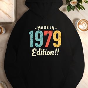 Sudaderas con capucha de punto estampadas informales para mujer, edición limitada, vintage de 1979 - Product Image 3