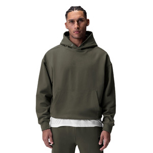 Wholesale Men's 100% Cotton Sportswear New Design Hoodies Men Custom Logo Plus Size Loose Fit Training Hooded Collar Embossed - Product Image 1