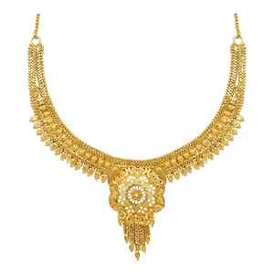 Collares Cortos Chapados en Oro de 14K, 18K y 24K al por Mayor, Conjunto de Joyería Tradicional, Conjunto de Collares de Moda de Latón Relleno de Oro - Product Image 4