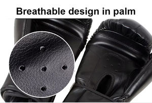 Guantes de Boxeo MMA Profesionales Personalizados de Piel Blanca de Alta Resistencia con Cierre de Gancho y Bucle Antideslizantes, Tamaños Personalizables, Pakistán - Product Image 3