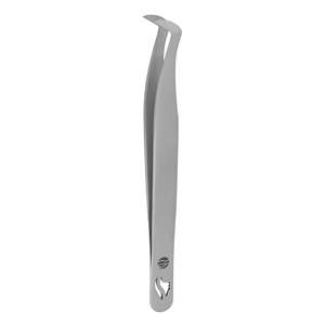 Pince à cils Stahlmann Pro de haute qualité avec logo personnalisé, en acier inoxydable, lisse et dentelée, fine, durable, prise en main parfaite, 115 mm - Product Image 1