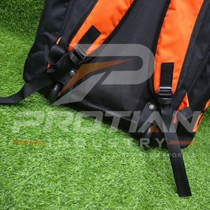 Protian Custom Baseball <b>Backpack</b> Orange Black 22 Number Nylon <b>Wheeled</b> Sports Bag 50-70L Capacity - Product Image 4