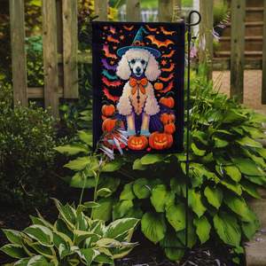 ธงประดับสวนฮาโลวีนหลากสีสำหรับชานบ้านและเตียงดอกไม้แบนเนอร์ตกแต่งสวนพุดเดิ้ลมาตรฐานสีขาว - Product Image 2