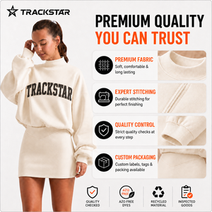 เสื้อสเวตเชิ้ตคอกลมทรงโอเวอร์ไซส์สำหรับผู้หญิงจาก TRACKSTAR INDUSTRY พร้อมตัวอักษรสีชมพูแบบ TAILGATING ปักลายแบบกำหนดเองสำหรับฤดูใบไม้ร่วง - Product Image 6