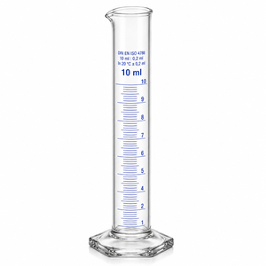 10mL Class A Borosilicate <b>Measuring</b> Cylinder with Stable Hexagonal <b>Foot</b> & Precision Graduation Marking - Product Image 2