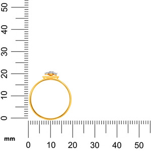<b>Fine</b> Jewelry 18k Gold Diamond Hexagonal <b>Ring</b> For Women Engagement Wear Round Brilliant Diamond 0.08 Ct Gold <b>Ring</b> - Product Image 4