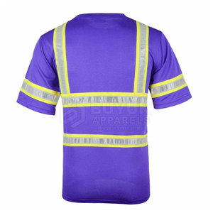 Camiseta de seguridad de manga corta de alta visibilidad, duradera para trabajo industrial, camiseta de seguridad reflectante de alta visibilidad de manga corta - Product Image 3
