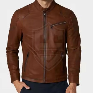 Best Price Men Leather Jacket Top Quality Leather Jacket <b>Winter</b> Comfortable Leather Jacket For Sale - Product Image 3