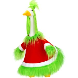 Tenue de Noël amusante pour statue de jardin, vêtements de décoration extérieure pour pelouse, ensemble mignon pour oie de porche - Product Image 1