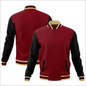 แจ็คเก็ตวาร์ซิตี้ขนสัตว์แบบกำหนดเองสำหรับผู้ชาย ไซส์พลัส สไตล์สตรีท ติดกระดุม ขายดี ปักลายตัวอักษร สำหรับฤดูหนาว - Product Image 4