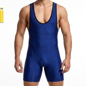 Traje de Lucha Personalizado SAMAVIA para Hombre, Azul Marino Liso, Compresión Deportiva, Uniforme de Competición, Fabricante OEM - Product Image 1