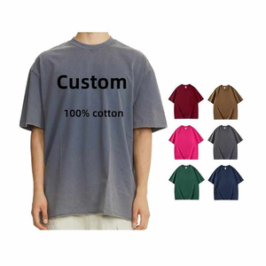 เสื้อยืดโอเวอร์ไซส์ผู้ชาย ผ้าฝ้าย 100% ซักกรด พิมพ์ลายโลโก้ด้านหน้า แห้งเร็ว สวมใส่สบาย เป็นมิตรกับสิ่งแวดล้อม ระบายอากาศได้ดี - Product Image 1