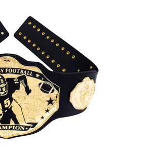 Cinturón de Campeón de Fútbol de Fantasía Personalizable, Cinturón Deportivo Negro y Dorado de Alta Calidad, Cinturón de Título Personalizado, Edición de Coleccionista - Product Image 4