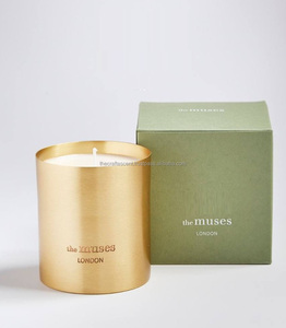 High Quality Wholesale Custom Brass Candle <b>Jar</b> With brushed Finished for Home <b>Decor</b> Handmade Round Metal Luxury Candle <b>Jars</b> - Product Image 1