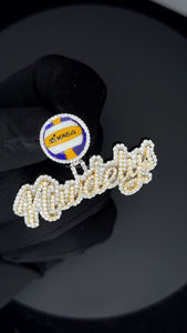 Nouveau Arrivé Bling Glacé Conception Personnalisée Émail Bail Lettres Pendentifs Pavé Moissanite Pendentif Pour Hommes Hip Hop Rappeur Bijoux - Product Image 5