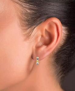 Orecchini a cerchio malocchio in argento Sterling o oro 14k su argento Sterling, .47 "| Macacy's - Product Image 3