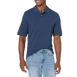 Polo de Algodón Azul Marino de Manga Corta para Hombre, Corte Regular, Informal, Tejido de Punto, Color Sólido, Diseño Transpirable - Product Image 5