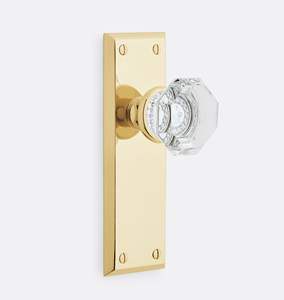 Poignée de porte double en acier noir avec barre de confidentialité et serrure, personnalisable pour la maison - Product Image 2