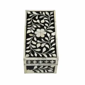 Boîte de luxe en nacre boîte à bijoux organisateur unique et idée cadeau réfléchie boîte à bijoux de travail en incrustation d'os de nacre FWE - Product Image 3