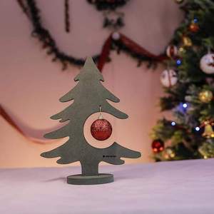 Ornement de Noël en bois peint à la main de qualité supérieure, personnalisation moderne, vente en gros, décoration de luxe pour la maison - Product Image 3