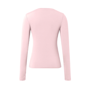 T-shirts pour femmes, grandes tailles, élégants, confortables, à manches longues, pour un usage quotidien, design personnalisé, t-shirts unis pour femmes - Product Image 4