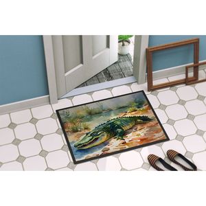 Alligator Design Doormat Non-Slip Washable Low Pile 24H X 36W <b>Indoor</b> and Outdoor Entryway Rug Front <b>Door</b> <b>Mat</b> - Product Image 4